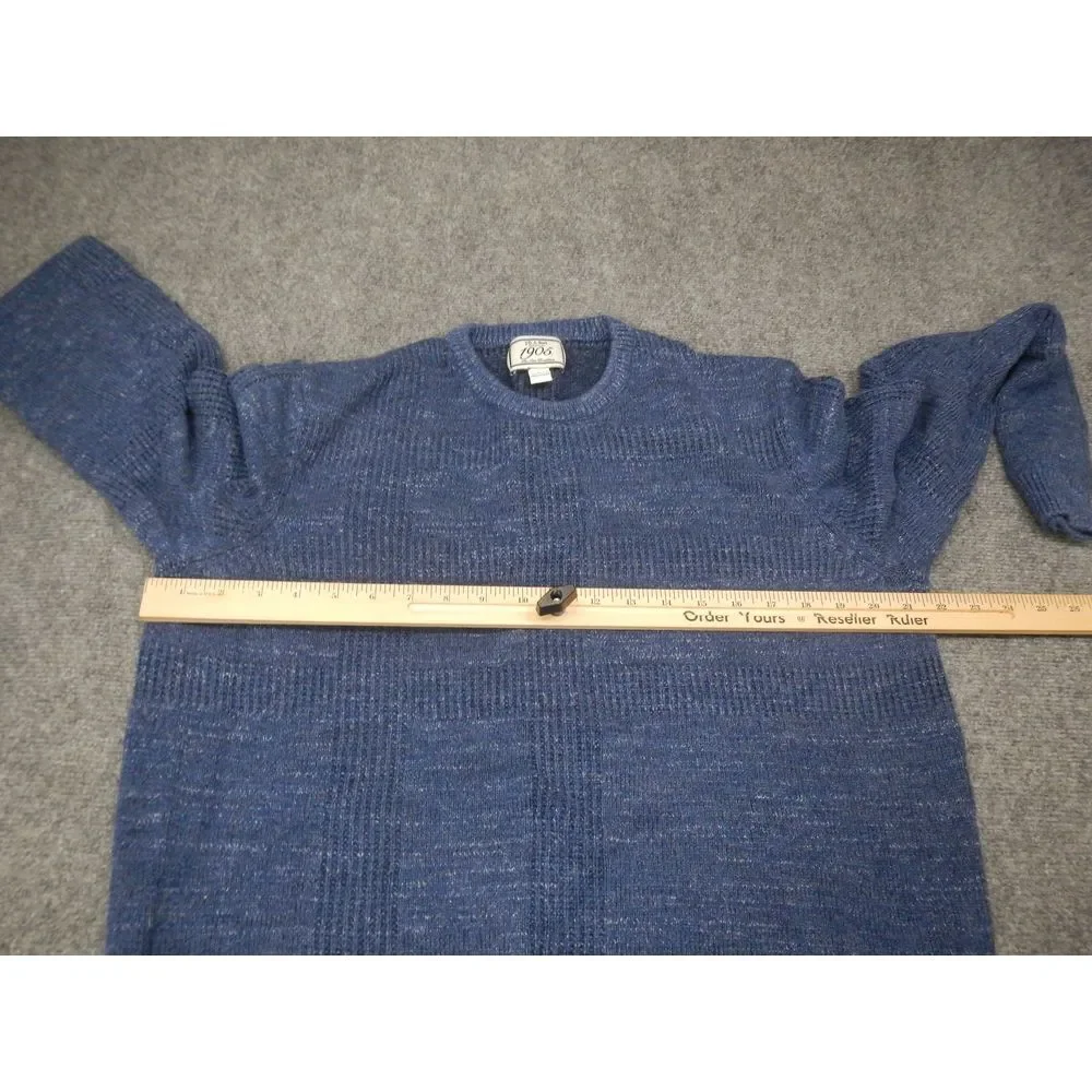 Jos. A. Bank 1905‎ Crewneck Sweater Men's Large Blue Cotton Casual Knit Pullover